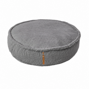 SALE . EINZELSTÜCK . GRÖßE M . HUNDELIEBE WOUF POUF STRIPES GRAU